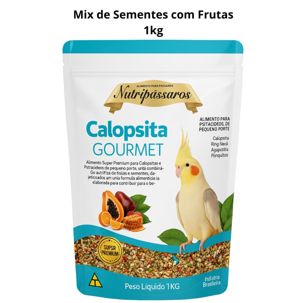 Mix Sementes Nutripássaros Para Calopsitas 1kg