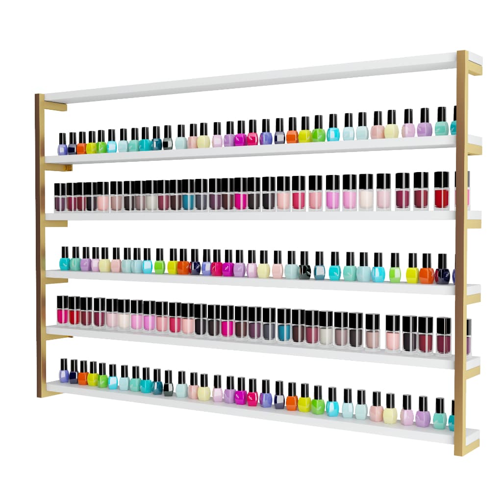 Nicho Porta Expositor de Esmaltes Grande Manicure Salão de Beleza Modelo Industrial Mostruário