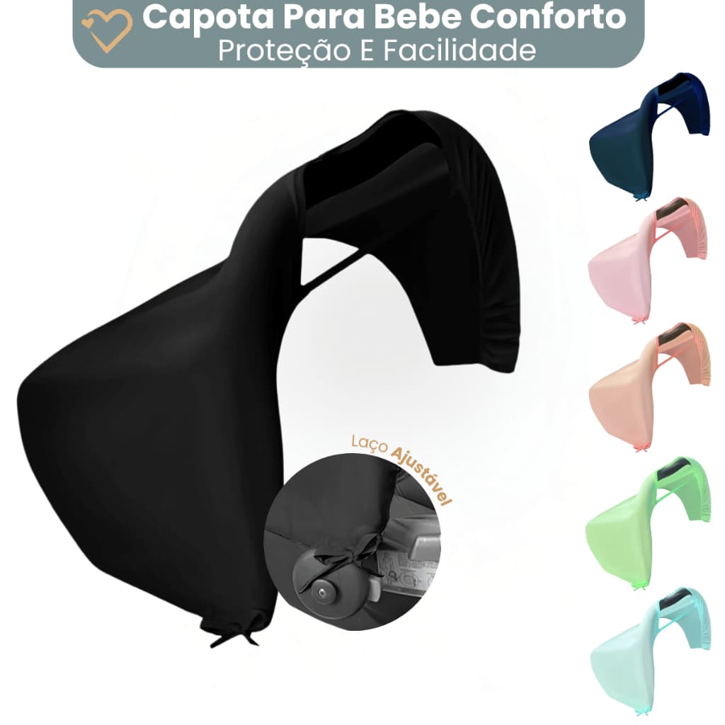 Capota Proterora Para Bebê Conforto Sol e Luz Universal Várias Cores Menina Menino