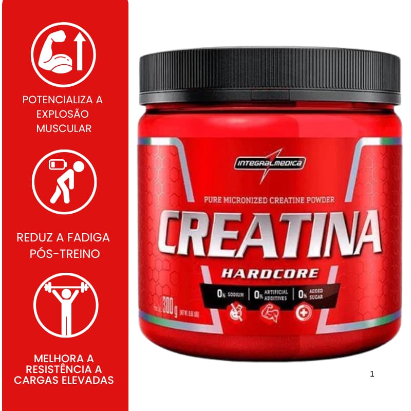 Creatina Hardcore Integralmedica 300g Original – Envio Imediato