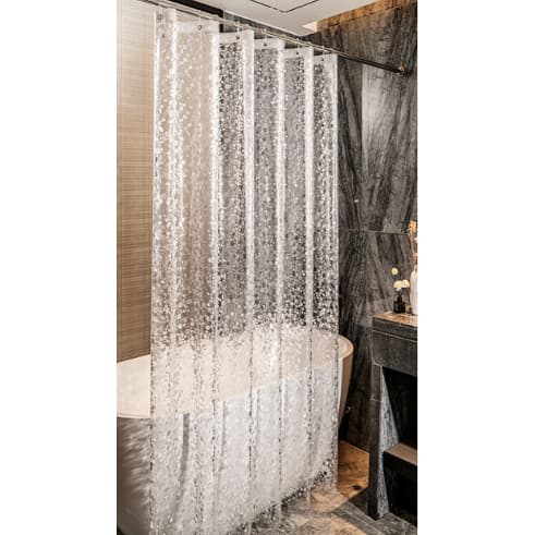 Cortina de Box para Banheiro c/ ilhós Anti Mofo Resistente Alta Qualidade 100% PVC 1 .80 de altura e 2 metros de largura