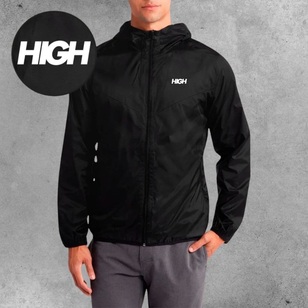 Jaqueta Corta Vento Masculina - HGH01 - Com Capuz Zíper Bolsos Corrida Academia Esportes