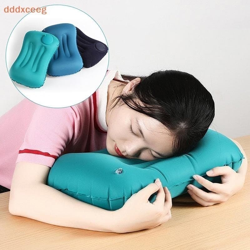 Travesseiro Inflável Portátil Ultraleve Para Viagem Camping Acampamento Multifuncional