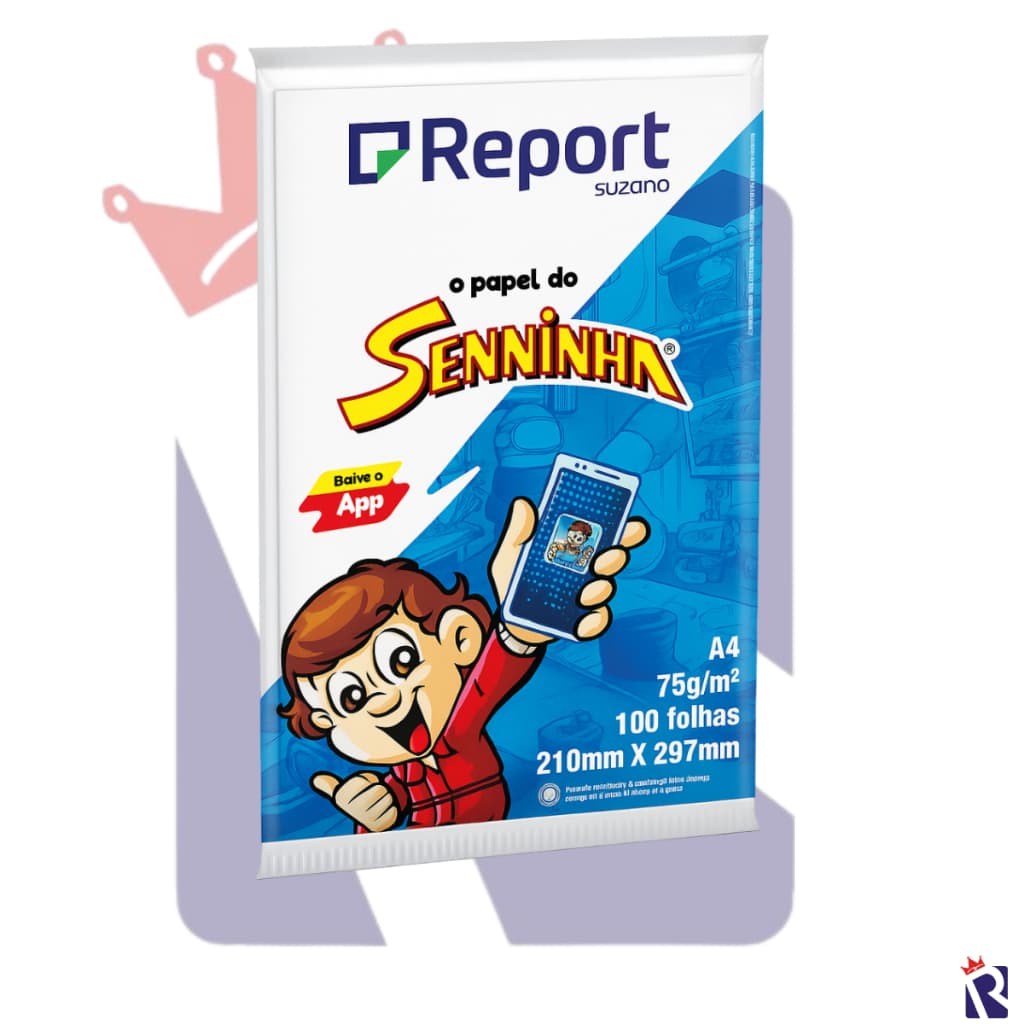 PACOTE PAPEL SULFITE A4 SENINHA REPORT BRANCO 210 x 297 mm - 100 FOLHAS