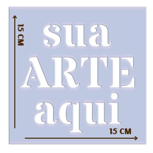 Stencil Personalizado 15x15 Acetato Azul (arte do Cliente)
