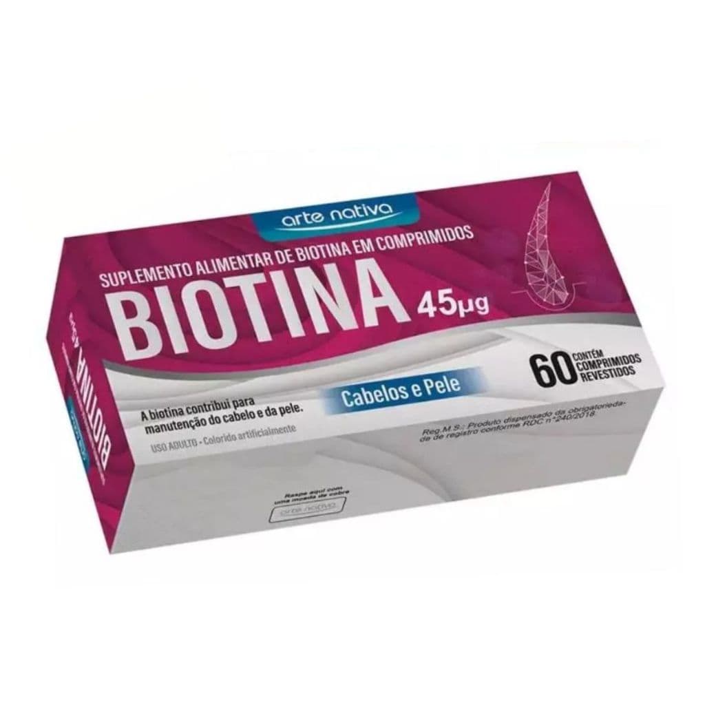 Biotina 45mcg 60 comprimidos - Arte Nativa