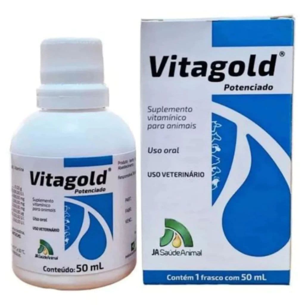 Vitagold Potenciado 50 mL – Suplemento Vitamínico para Animais