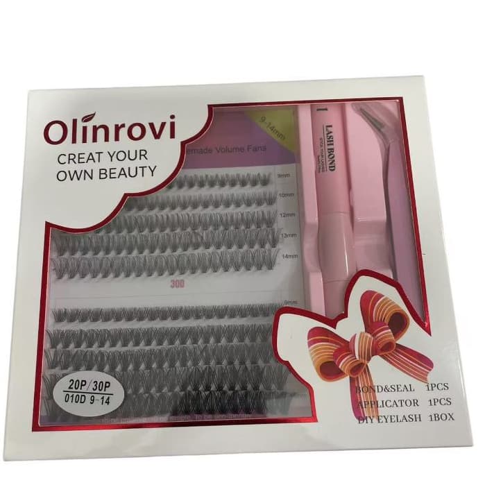 Kit de Cílios Postiços DIY com Cola e Pinça  | Alongamento de Cílios em Casa OLINROVI