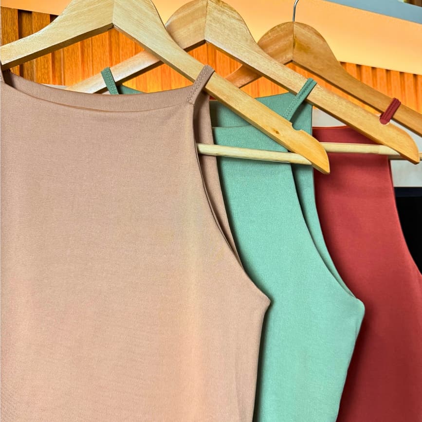 Regata Blusinha Feminina Alcinha Fina Suplex Duplo Blogueira Tendencia