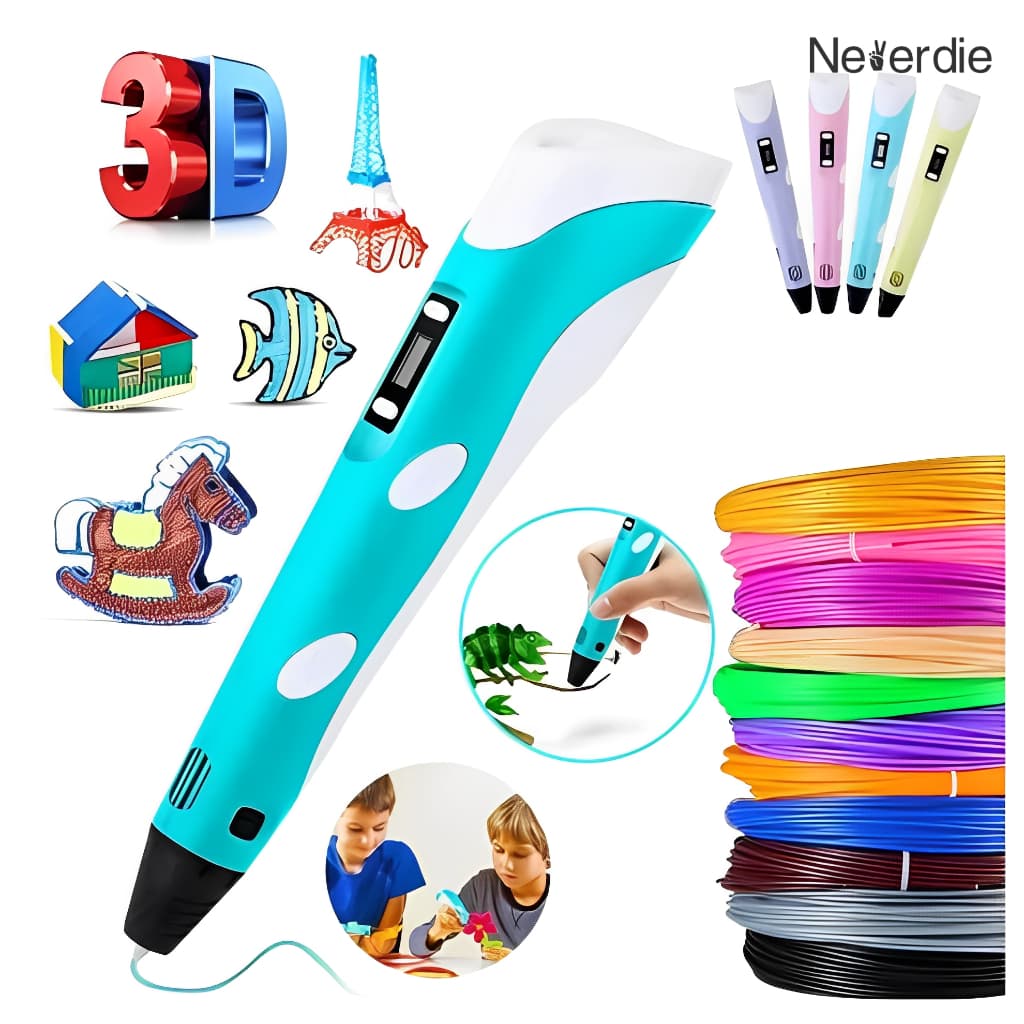 Caneta Impressora 3d Com Filamento Abs + Filamentos Extra