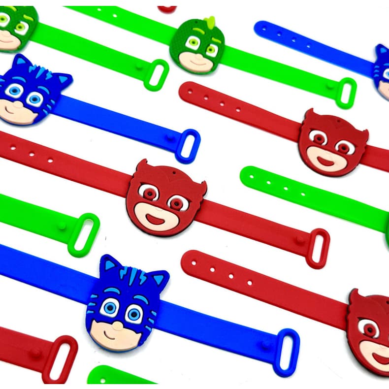Pulseira Pj Marks10un Lembrancinha Tema Festa Borracha Mimo