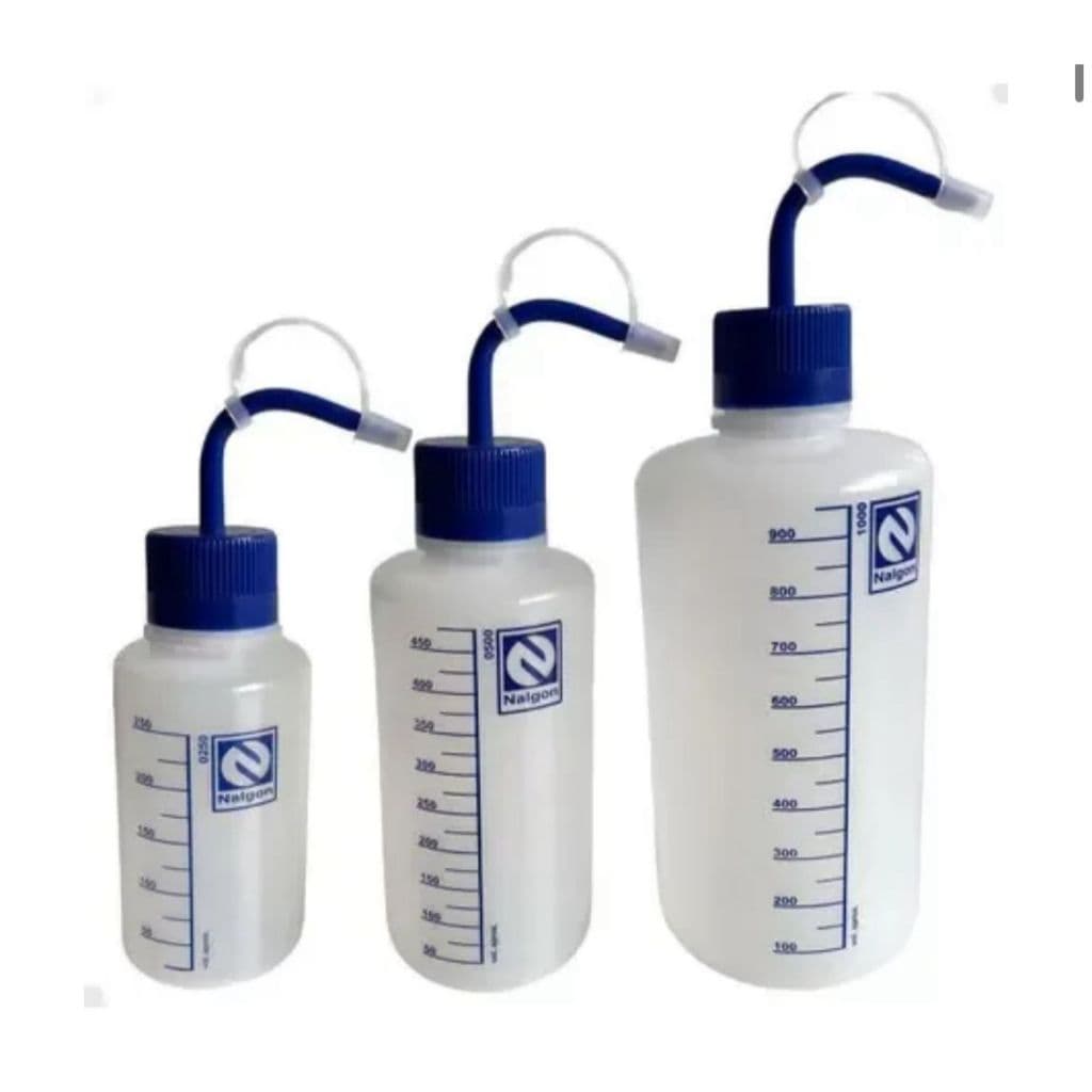 PISSETA TRANSPARENTE GRADUADA PLÁSTICA BICO CURVO 250 ML / 500 ML / 1000 ML ( LIMPEZA DE CÍLIOS ) ARPEPEL