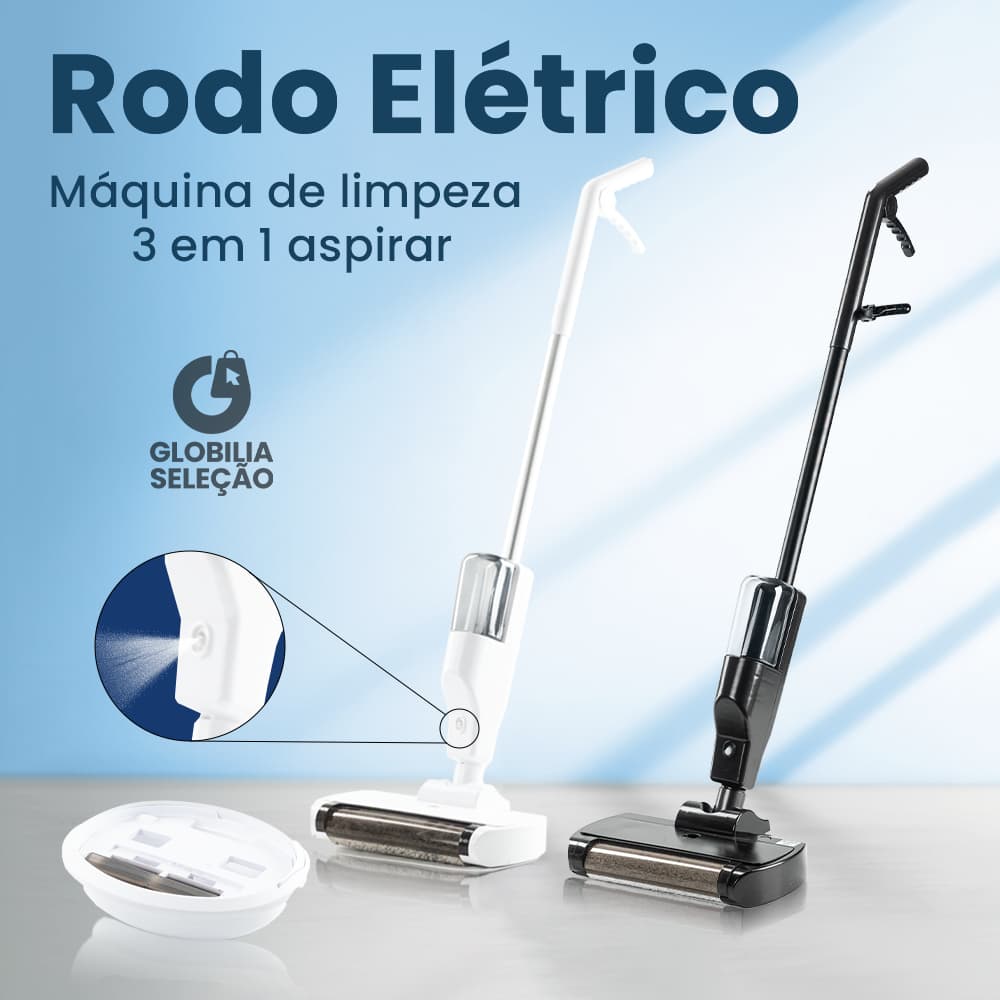 Máquina de limpeza 3 em 1 "aspirar,lavar e secar"com balde de limpeza modo de distribuição manual de água bateria grande