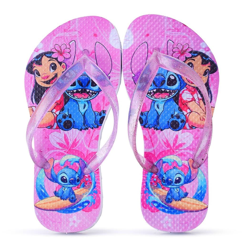 Chinelo Infantil Stitch Menina Super Confortável e Leve