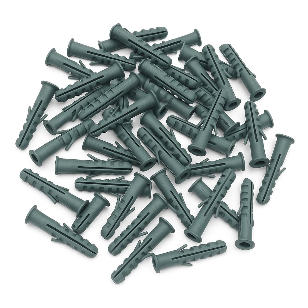 1000 Buchas 6mm Plástica com Anel Aba Fixação Tijolo Maciço Parede Reboco Kit  Iv Plast Convencional