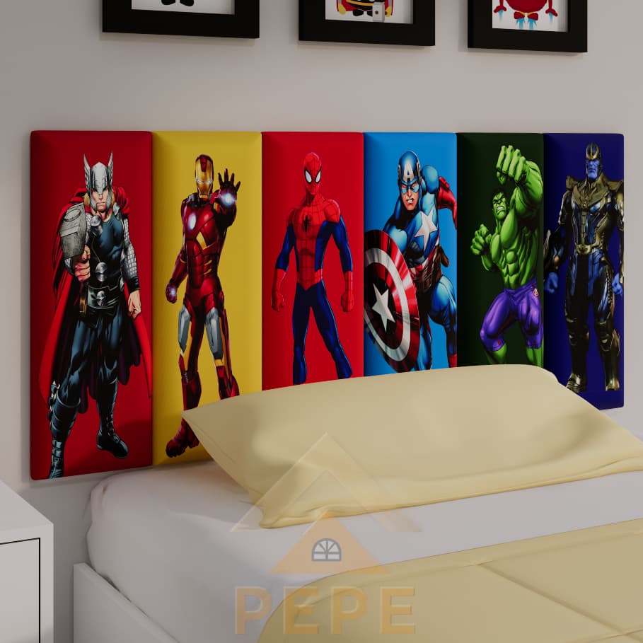 Cabeceira para Cama Infantil Personalizado Com Fita Auto Colante Inclusa - Envio Full