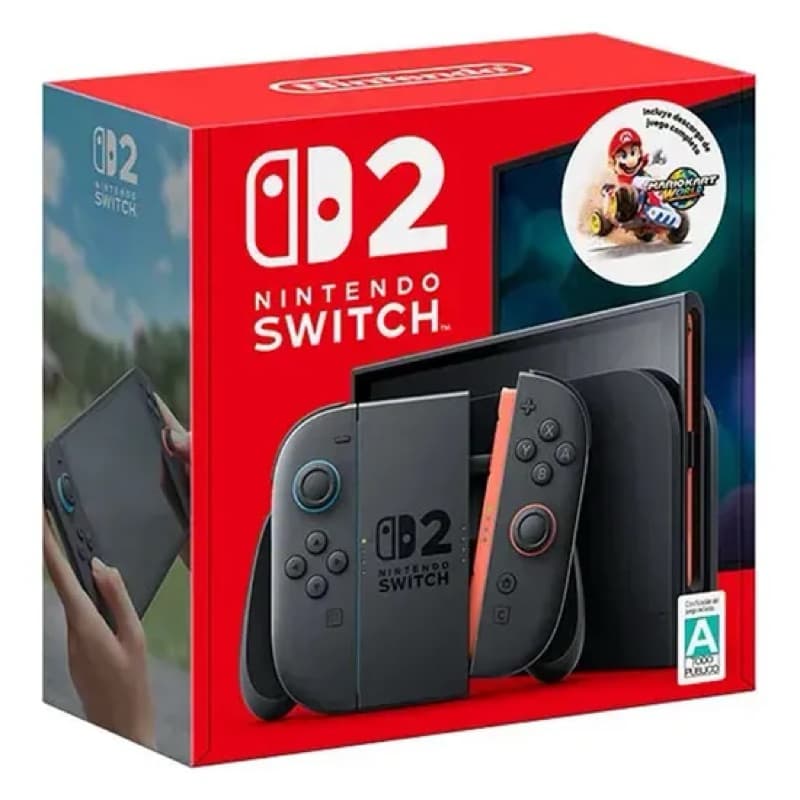 Console Nintendo Switch 2 256GB LCD Gray Novo Lacrado Lançamento, vai com adaptador de tomada.