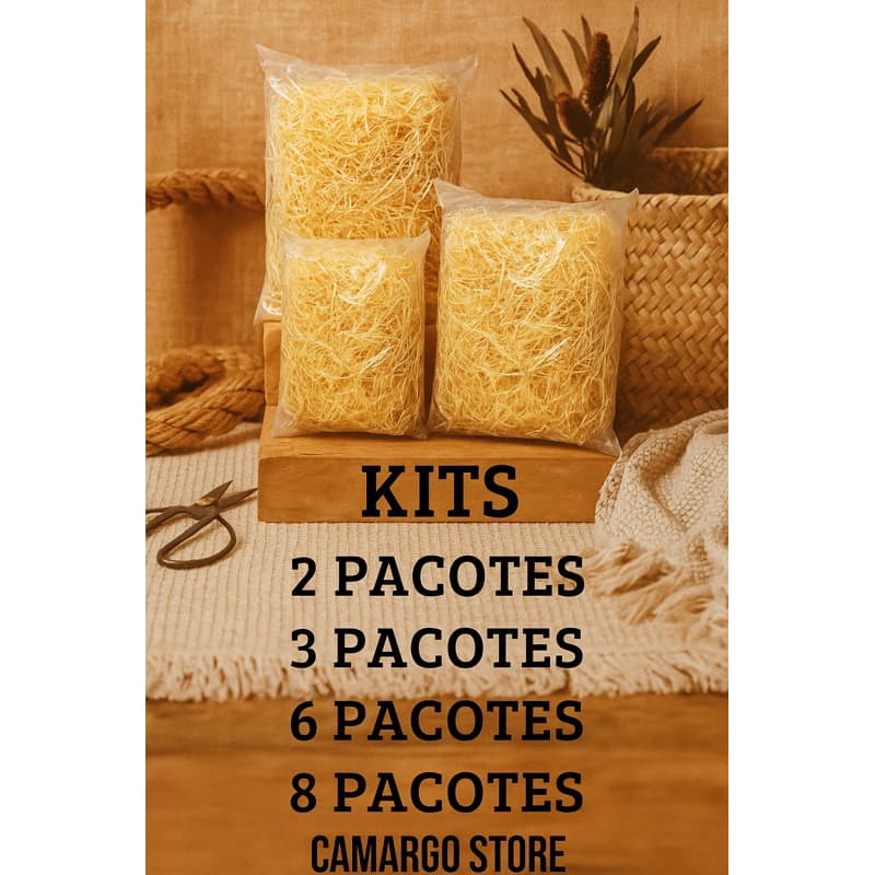 Kit Palha Natural Decorativa