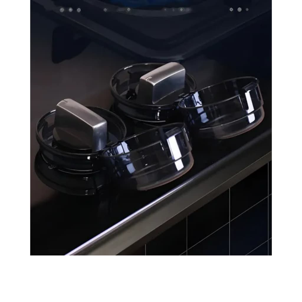 Tampa Protetora com Trava Infantil para Botão de Fogão a Gás –Segurança Bebê, Fácil Instalação, Reutilizável Kit 2 Un