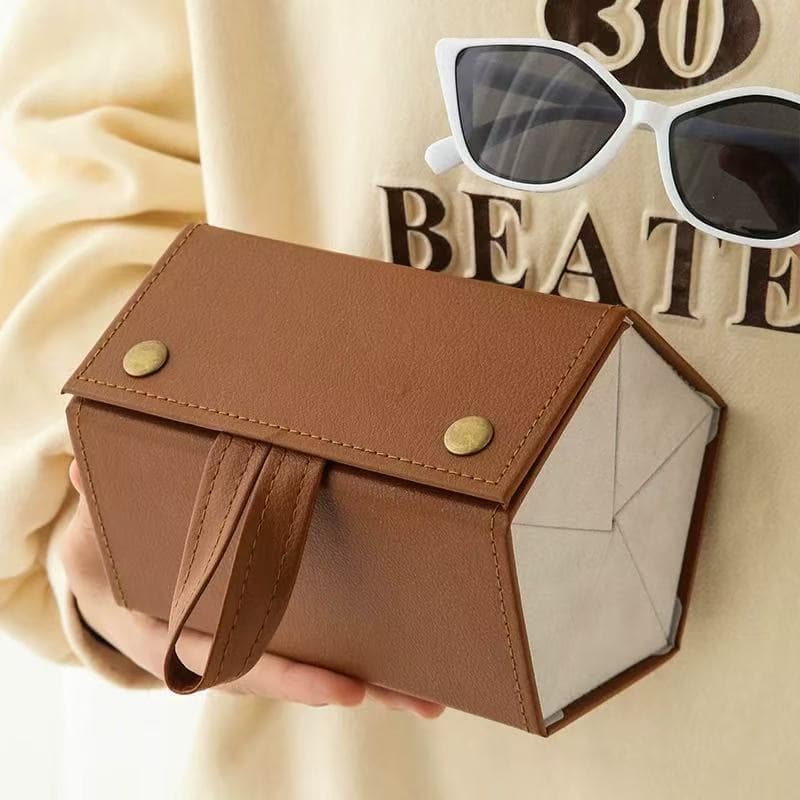 Porta Óculos Estojo Portátil Organizador Viagem Necessaire Dobrável Divisórias