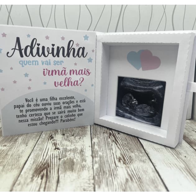 Caixa para anunciar a gravidez irmã mais velha ou Irmão mais velho
