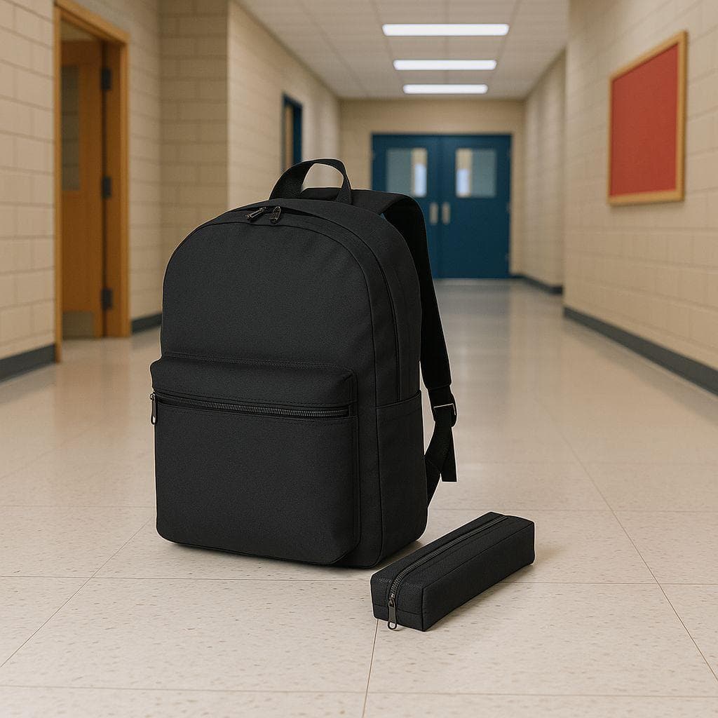 Mochila Masculina Feminina Reforçada Trabalho Viagem Escolar PRETA + ESTOJO PRETO PROMOÇÃO