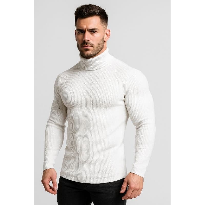 Blusa cacharrel Masculino canelado tricot lã