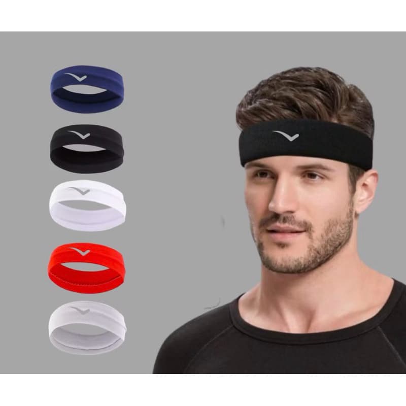 Kit 3 Tiaras Esportivas Faixa de Cabeça anti Suor