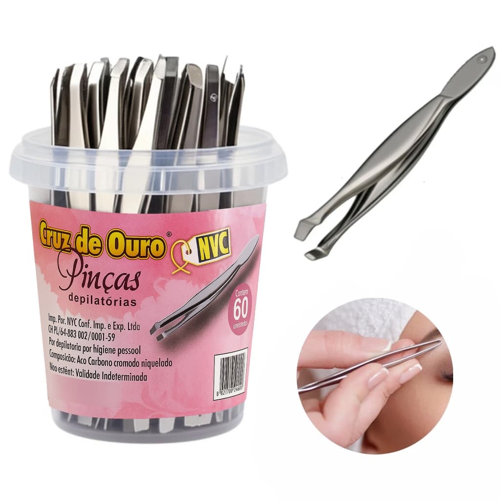 Pote Pinça Cruz De Ouro Com 60 Unidades - Nvc