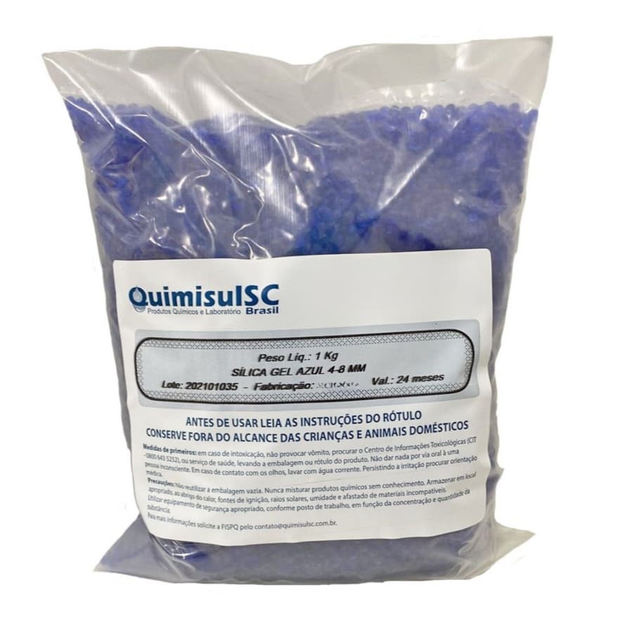 SÍLICA GEL AZUL 4-8 mm - 1 kg
