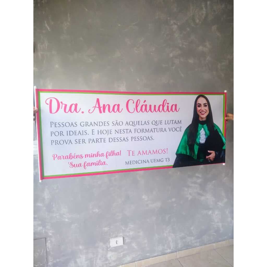 Faixa para formatura 1,5m x 60cm - PERSONALIZADA