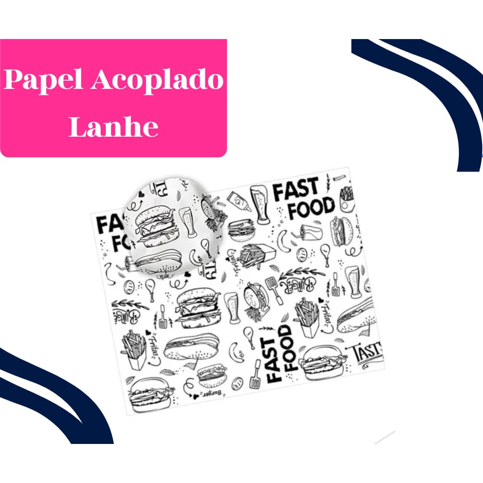 Papel Acoplado HAMBURGUER  LANCHE 400FLS APROX.
