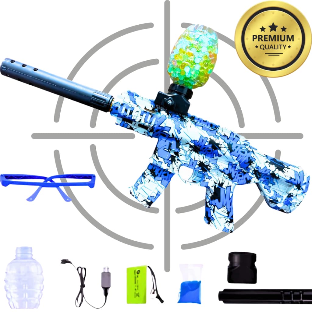 Arma de gel Automática metralhadora Lança Dispara Bolinha Orbez Recarregável