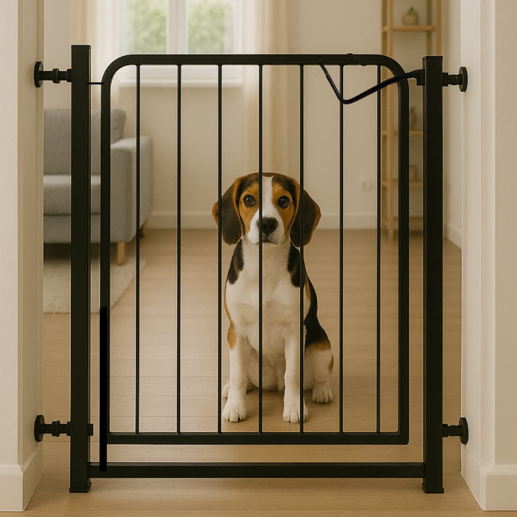 Portão de Proteção para Cachorro Gato Criança Grade Aramada 78cm com Extensor Uso Interno