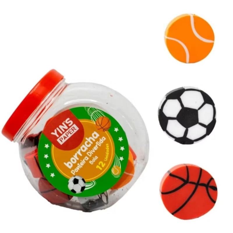 Borracha ponteira esportes futebol bola para lápis