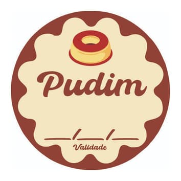 Kit  60-120-180-240-300 Etiquetas Adesivas Pudim