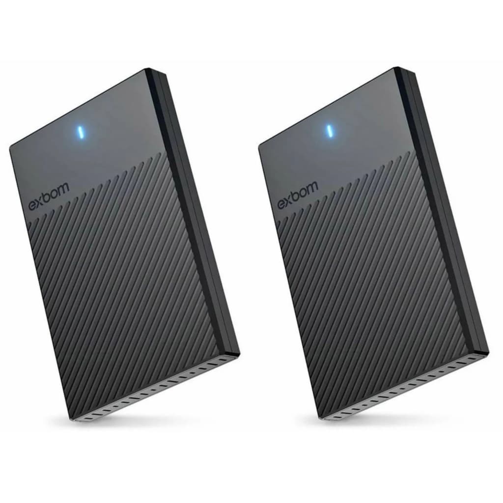 Kit 2 Unidades Case Externo Usb 3.0 Para Hd e Ssd 2.5" Sata 3 Até 5tb Led Indicador - HD de Notebook