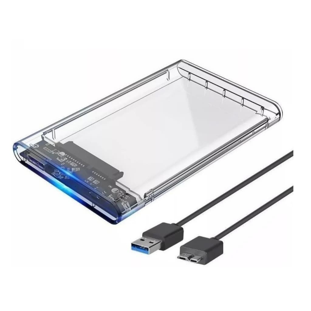 Case Externo Para Hd e SSD 2.5" Gaveta Transparente Para HD de Notebook Sata 2.5 USB 3.0 Transmissão 6 Gbps