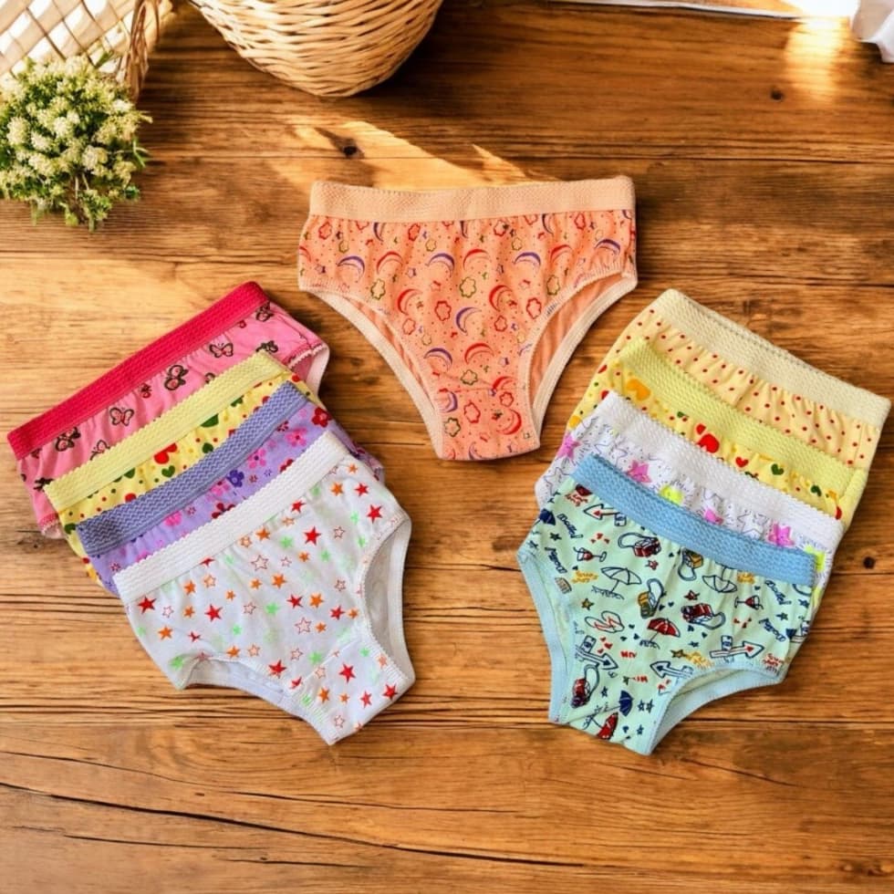 Kit 5 /10 Calcinhas Menina Infantil Bornel Estampada Cós Elástico Menina  envio imediato Variadas