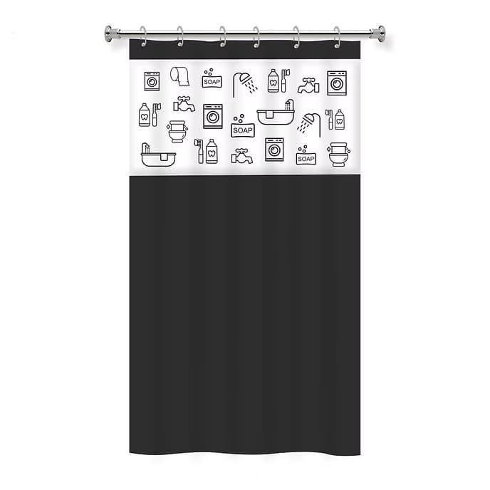 Cortina Box PVC com Visor Banheiro — Antimofo, Resistente e de Alta Qualidade, Várias Cores