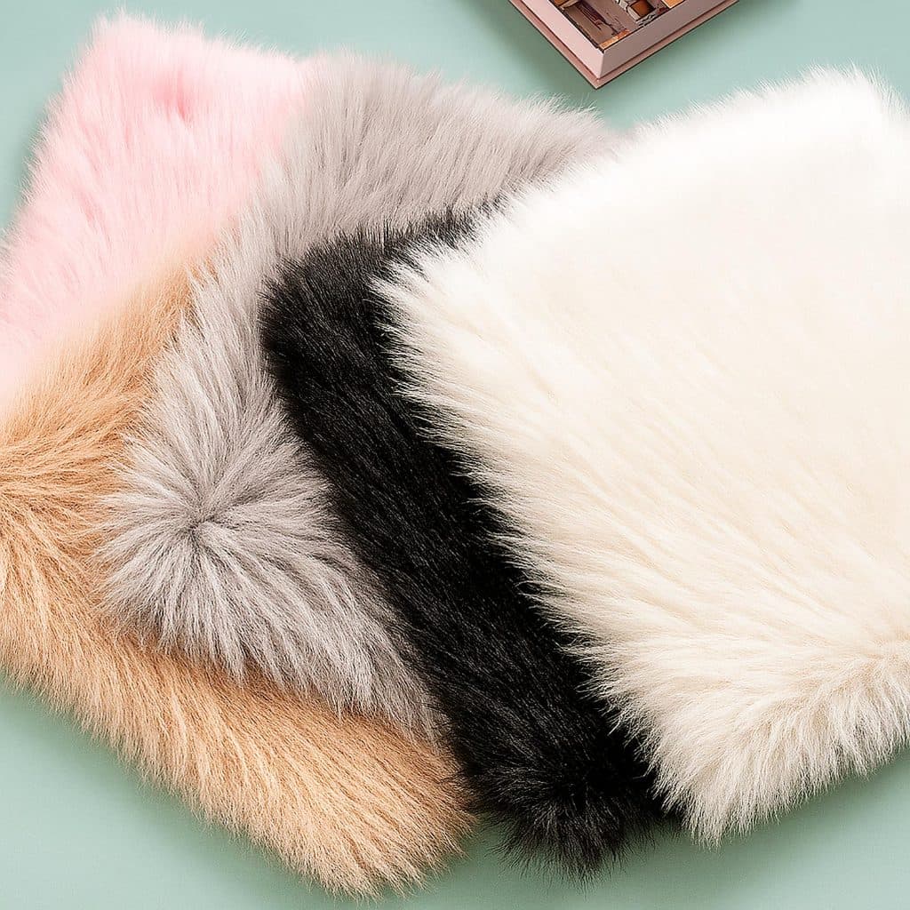 Tapetes em Pelúcia Pelo Alto Luxo Para Fotos, Manicure, Unhas e Prateleiras 30x30 - Novadecora