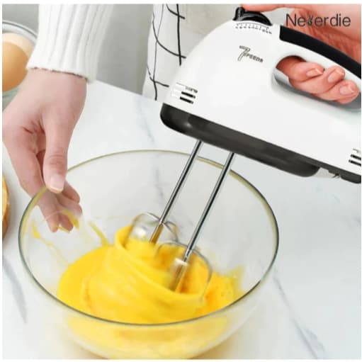 Batedeira De Mão Elétrica Bolo Chantilly 7 Velocidades 260W Batedeira Massa Bolo Ovos bivolt