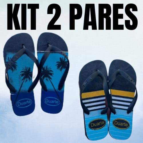 Kit 2 Pares de chinelo Masculino Adulto Mais Vendidos 2024