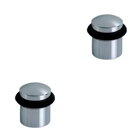 Kit 02 Batedor Amortecedor de Porta Piso Chão Polido Brilhante Metal Aluminio Maciço