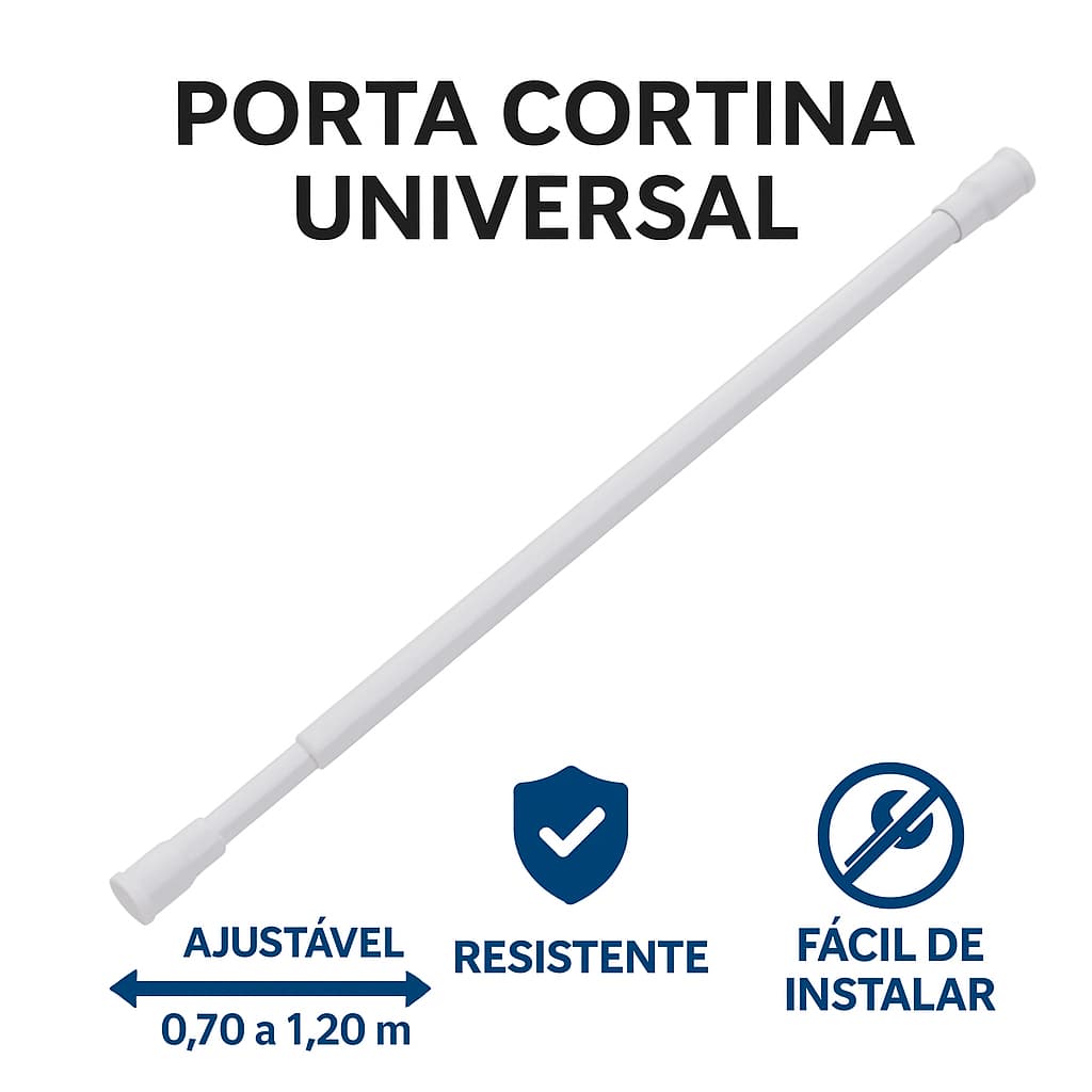 Varão Cortina Universal Extensivel Grande Super Resistente