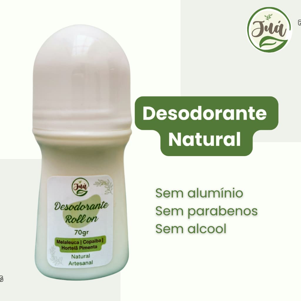 Desodorante Natural Sem Alumínio Roll-on Vegano – Proteção e Frescor contra o Mal odor