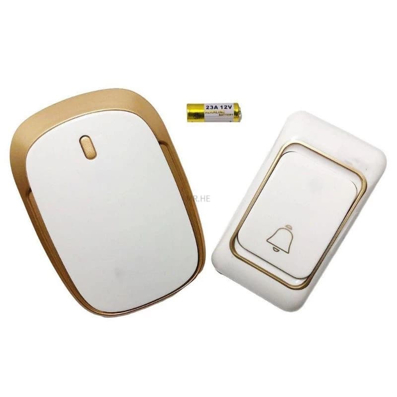 Campainha Residencial, Sem Fio, Branca e Dourada Design Elegante Bivolt 110/220