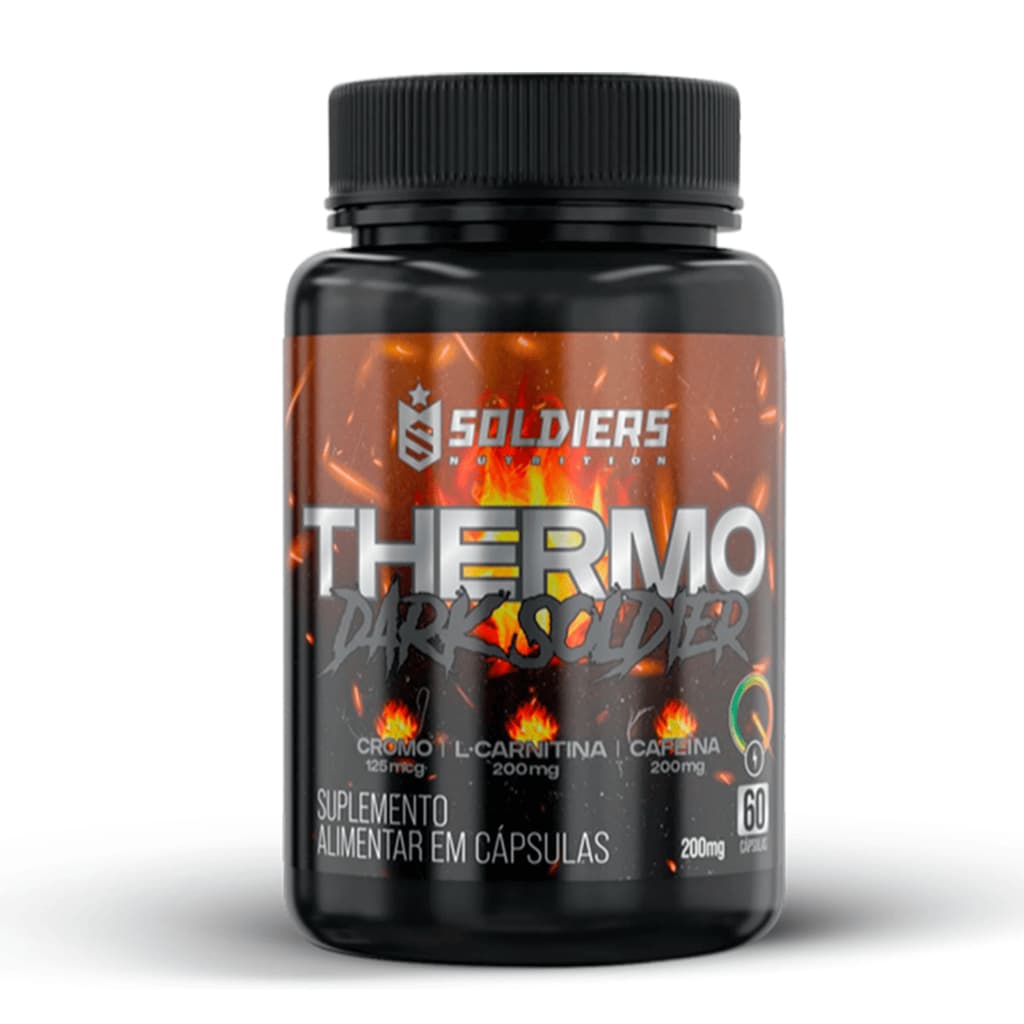 Termogênico Dark Soldier 100% Importado Soldiers Nutrition Cafeína Energia Queima de Gordura Definição Corporal