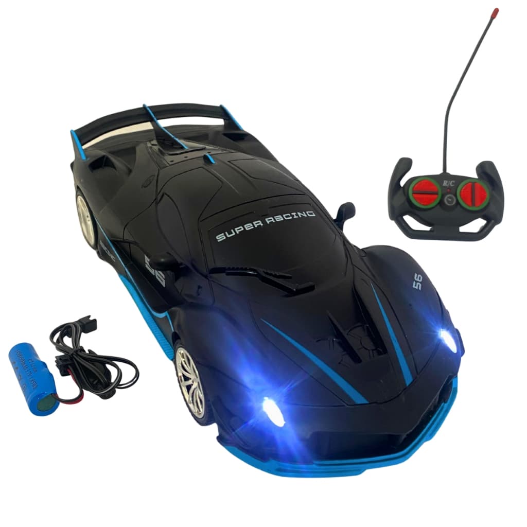 Carrinho de Controle Remoto Recarregável - Farol Led Carro Brinquedo Infantil