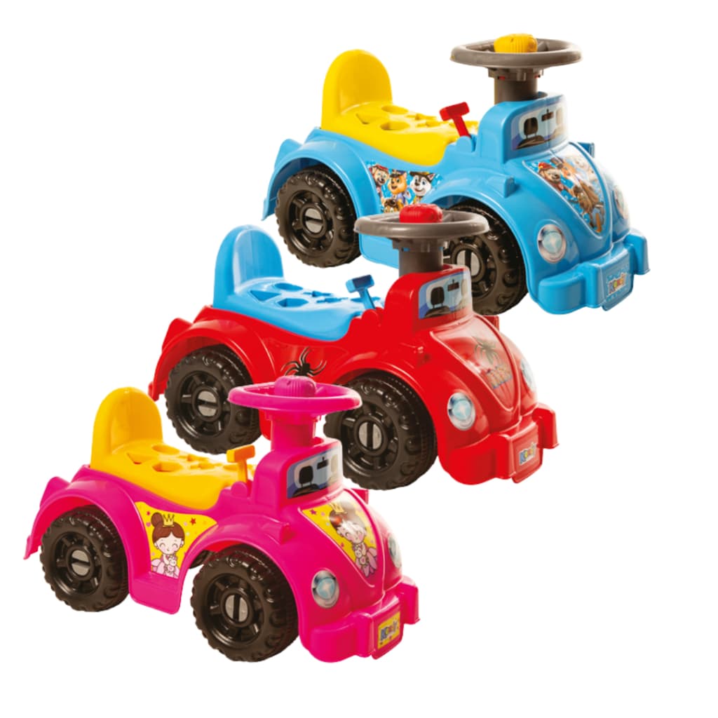 Quadriciclo Infantil Carrinho Andador Ketokinha Fusquinha Buzina Porta Objetos 6 Peças de Encaixe